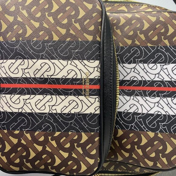 Burberry Backpack Brown E Canvas w/ Printed TB Motif- Never Worn main image 9